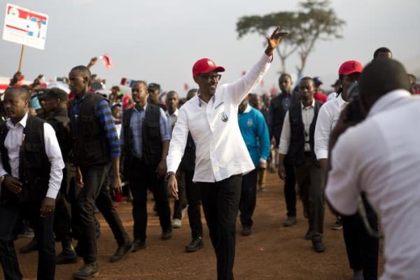 保罗·卡加梅看来将在星期一的选举中延长他在卢旺达的长期总统任期